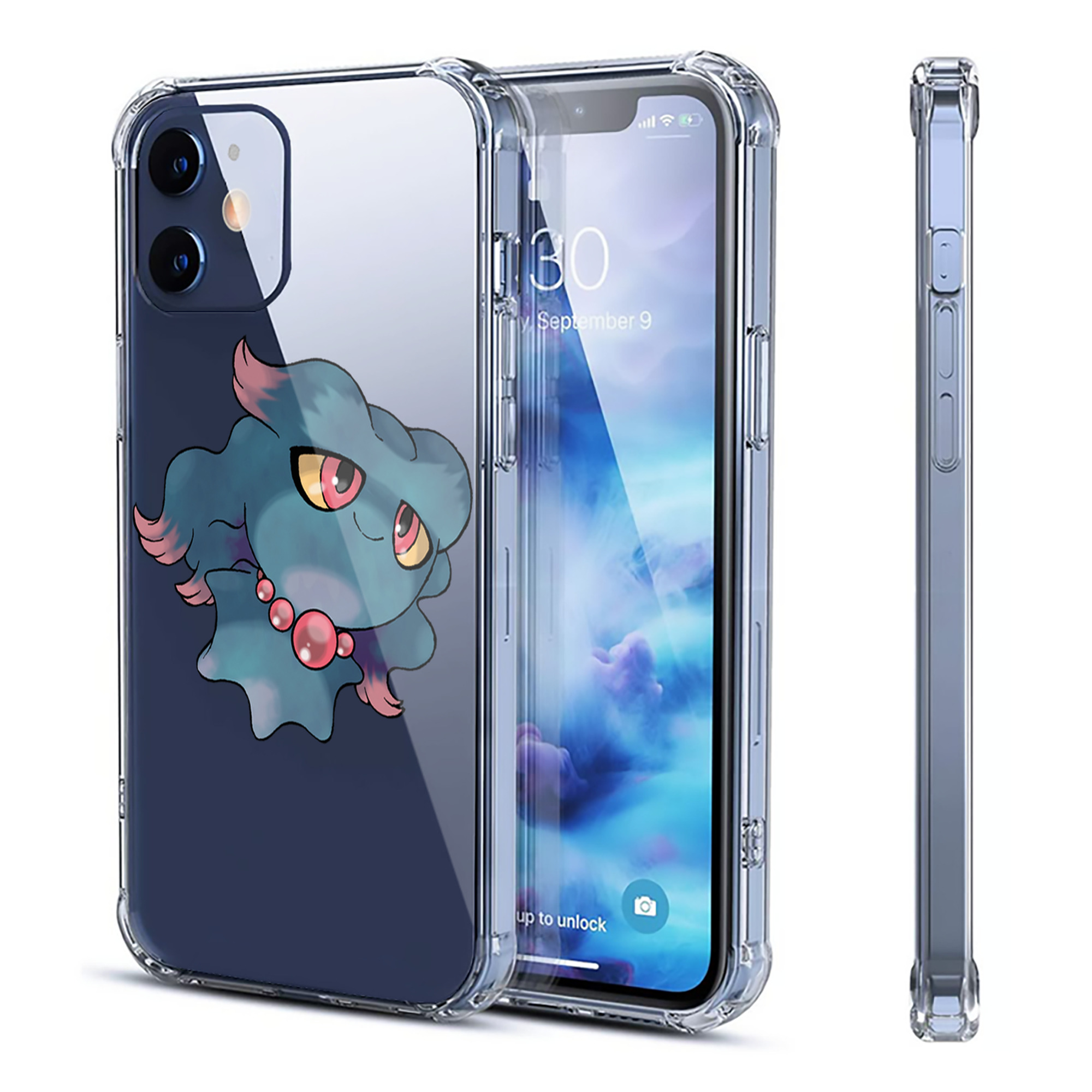 （画像用） ポケットモンスター Pokémon 【iPhone 12シリーズ対応】透明スマホケース（クリアソフトケース）